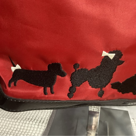 Lulu by Lulu Guinness It’s a Dog’s Life Red & Black Tote Bag - Picture 5 of 14